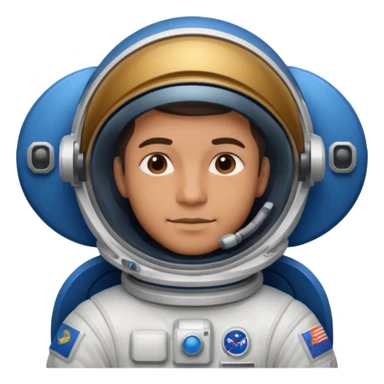 man,  astronaut, blue and black design sticker