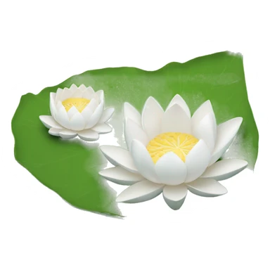 White lotus and leaf on the water sticker