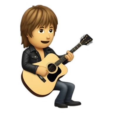 Richie sambora playing acoustic guitar sticker