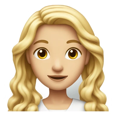 Mary with long blonde hair pretty and detailed and realistic sticker