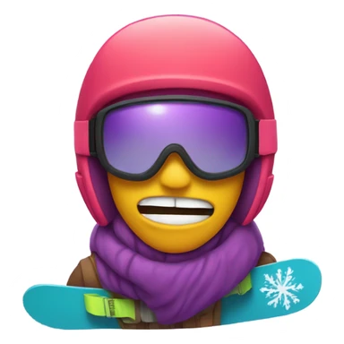 Grimace snowboarding sticker