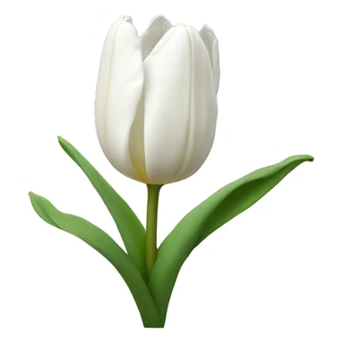 White tulip sticker