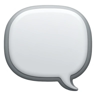 speech-bubble white with a grey point sticker