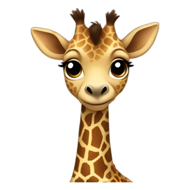 punk rock baby giraffe sticker