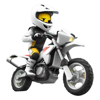 Une chevre sur un moto cross avec un casque a corne   sticker