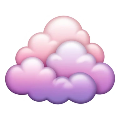 Pastel pink and pastel purple gradients clouds sticker