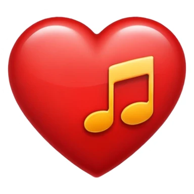 Music heart sticker
