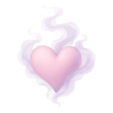 heart with a delicate lavender mist remove background sticker