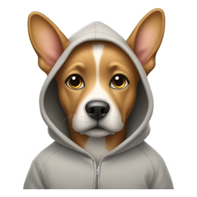 Dog with a hoodie sticker