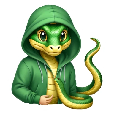 snake wearing a hoodie sticker