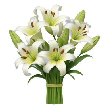 Lily flower bouquet  sticker