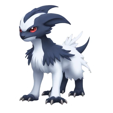 Edgy Cool Kawaii Baby Nargacuga-Absol-Pokémon Full Body Detailed High Quality sticker