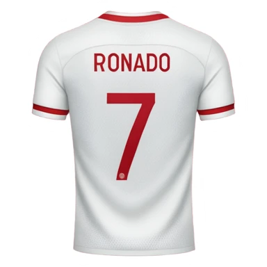football shirt with Ronaldo 7 on the back sticker