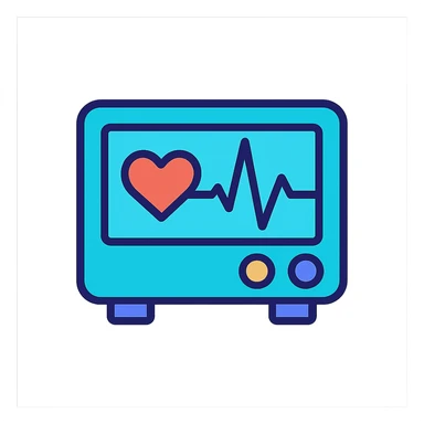 heart monitor machine with blips sticker