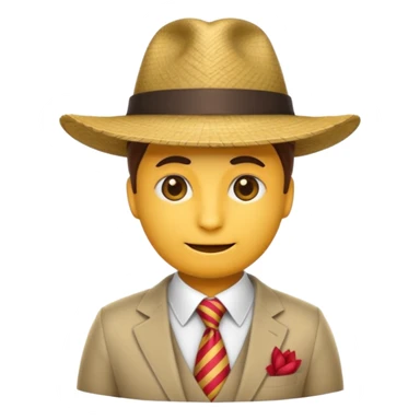 Hazme un emoji de una persona que esté vestida como un gánster  sticker