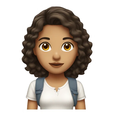colombian girl with dark brown wavy hair 4,11 sticker