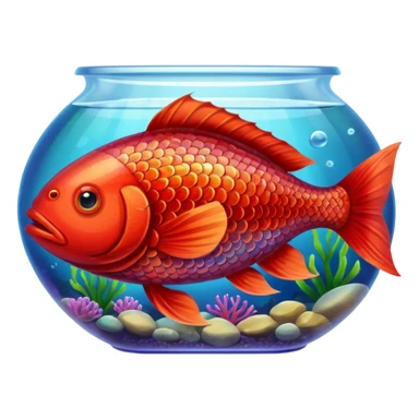 Red Fish in the house sticker