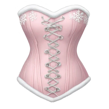 Pastel pink corset with snowflake design sticker