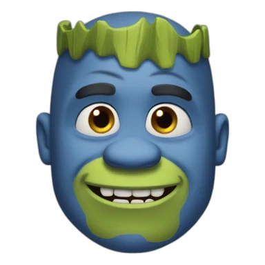 blue shrek sticker