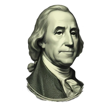 a US $100 bill sticker