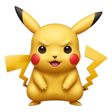 Pikachu with a surprised expression emoji sticker