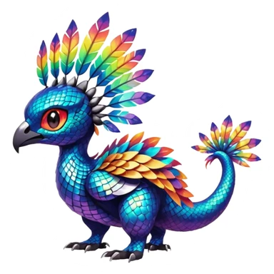 Elemental magical colorful exotic Pokémon-Fakémon-creature sticker