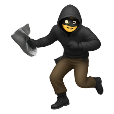 Thief escaping sticker