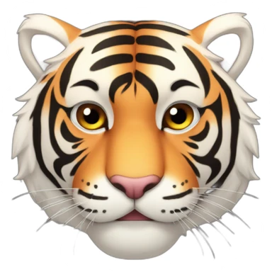 A happy manga tiger sticker