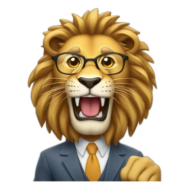 motivation coach lion sticker