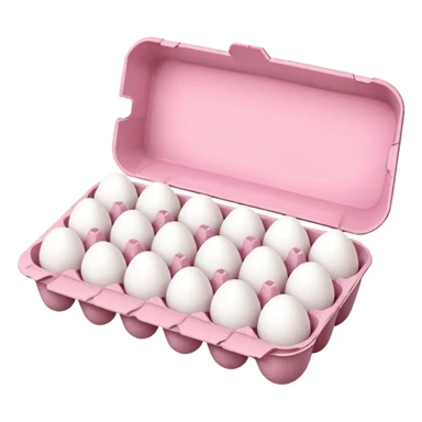 pink big egg carton sticker