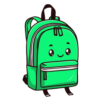 Backpack filled with emotions, colorful sticker