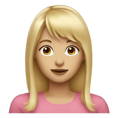 Blonde haired girl with bangs sticker