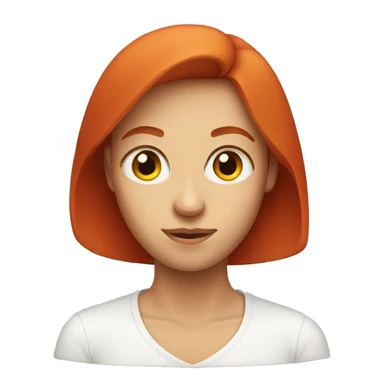 Red head slanted eyes sticker