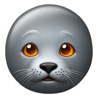 Seal with orange peel on head sticker