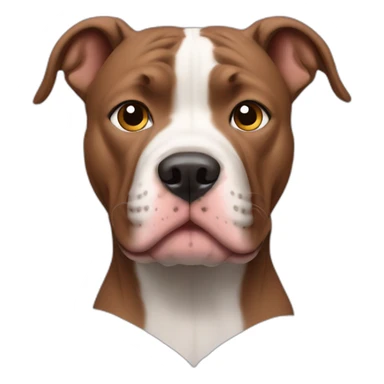 Pitbull with hair sticker