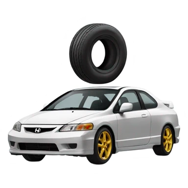 Drag tire Honda civic  sticker