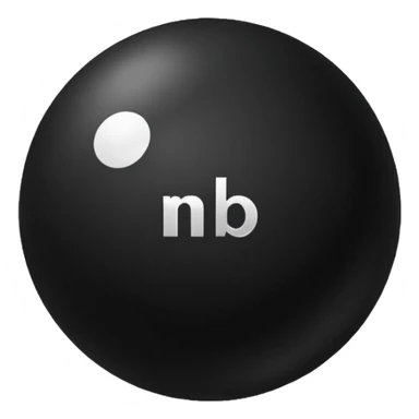 Black ball (MB) written on it. sticker