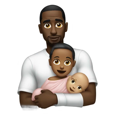 P diddy with a baby sticker