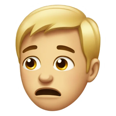 crying awkward face sticker