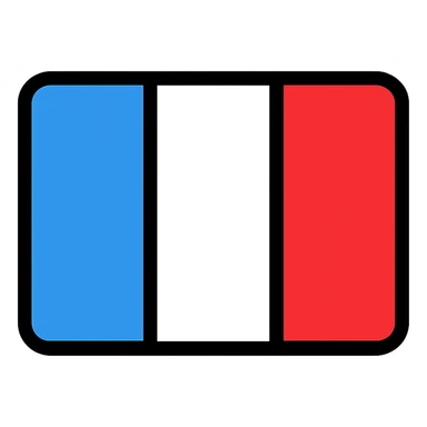 French flag with blue, white, and red vertical stripes sticker