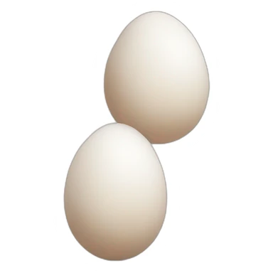 two big eggs one with a crack sticker