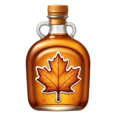 Cute bottle of maple syrup sticker