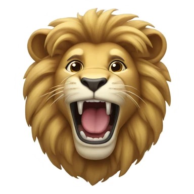 A lion showing his tongue  sticker