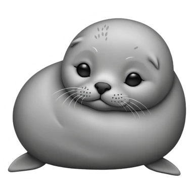 Furry Sleeping seal  sticker