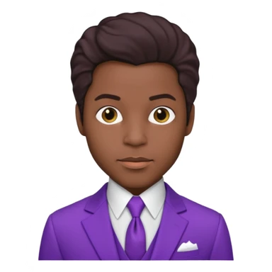 Prince Rogers Nelson with dark brown hair sticker