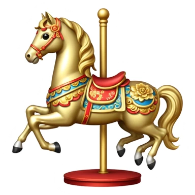 Chinese new year 马，旋转木马🎠 sticker
