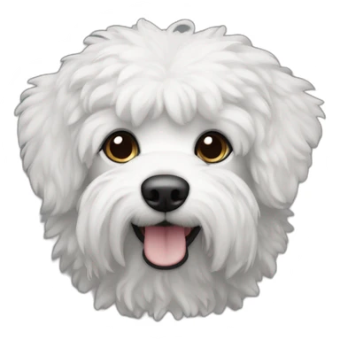 Perro caniche blanco y negro sticker
