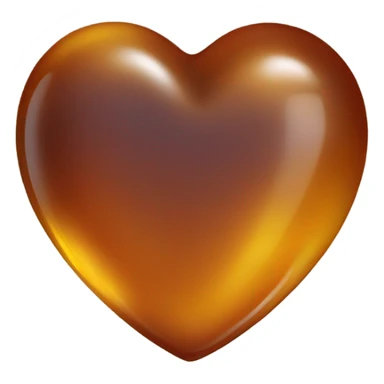 Plain Amber heart sticker