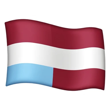 Austria flag with dark burgandy and light blue colours instead sticker