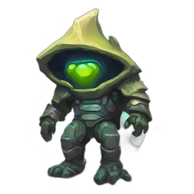 alien mountain creature scifi roguelike rpg style inspired by slay the spire digital art sticker